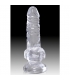 KING COCK - DILDO REALISTA , TRANSPARENTE - 8,9 CM