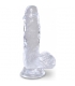 KING COCK - DILDO REALISTA , TRANSPARENTE -10,1 CM