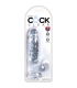 KING COCK - DILDO REALISTA , TRANSPARENTE -13,5 CM