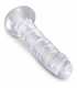 KING COCK CLEAR 6 -DILDO REALISTA , TRANSPARENTE -15,5 CM