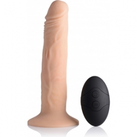 7X THUMPING 8 INCH DILDO - FLESH