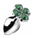 LUCKY CLOVER GEM -PLUG ANAL LARGO , TREBOL PLATA