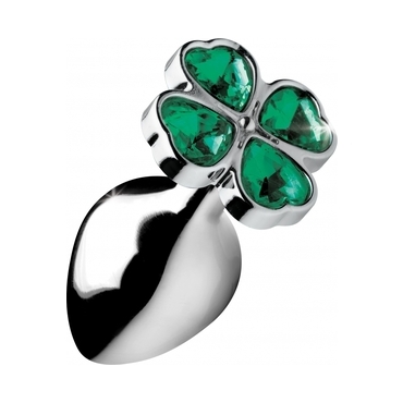 LUCKY CLOVER GEM -PLUG ANAL MEDIO, TREBOL PLATA