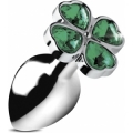 LUCKY CLOVER GEM -PLUG ANAL GRANDE, TREBOL PLATA