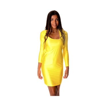 VESTIDO AJUSTADO CUT OUT AMARILLO