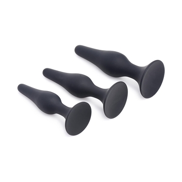 TRIPLE SPIRE SET ENTRENAMIENTO ANAL SILICONA - NEGRO