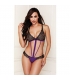 STRAPPY MICRO AND LACE TEDDY- CONJUNTO TIRAS MORADO