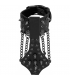 OUCH! SKULLS AND BONES BRAZALETE CON PINCHOS Y CADENAS - NEGRO