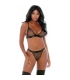 OPPOSITES ATTRACT CONTRAST LINGERIE SET NEGRO