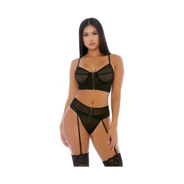 GET THE HOOK LINGERIE CONJUNTO NEGRO